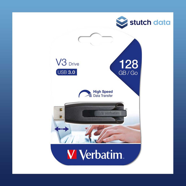 Image of Verbatim Store'n'Go V3 USB 3.0 Drive 128GB - Grey 49189