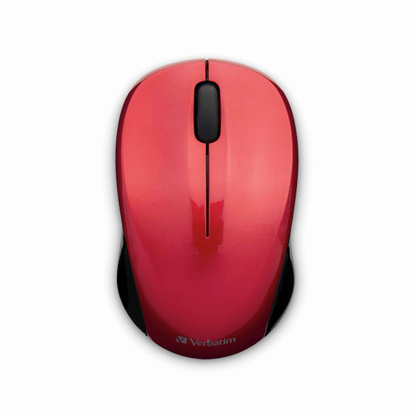 Verbatim Silent Wireless Blue LED Mouse in Red 99780