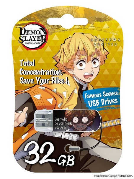 Image of a Verbatim Demon Slayer 32GB USB 3.2 Gen 1 Flash Drive - Zenitsu Agatsuma 71262 Pack