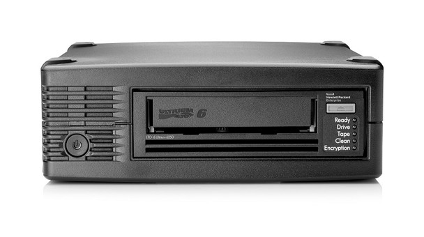 Image of a HPE StoreEver LTO-6 Ultrium 6250 External SAS Tape Drive EH970A