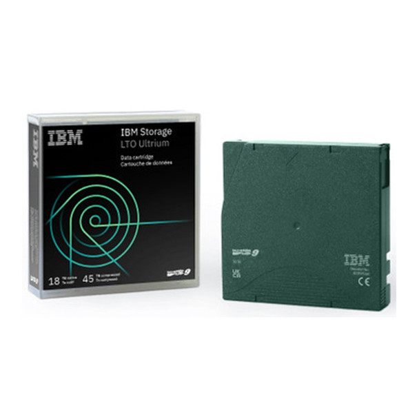 IBM LTO9 Ultrium 9 Data Cartridge and case 02XW568 front view of the case with packaging and the data cartridge on the right IBM LTO9 Ultrium 9 Data Cartridge and case 02XW568 front view of the case with packaging and the data cartridge on the right