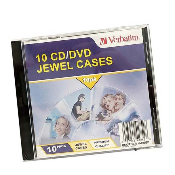 Image of Verbatim CD & DVD Clear Jewel Case 10Pack 41852