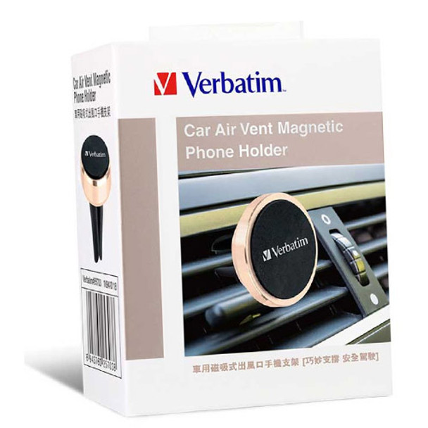 Image of Verbatim Magnetic Car Air Vent Phone Holder - Gold/Black 65703