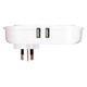 Verbatim Dual USB Surge Protected Charger with Double Adaptor in White 66595