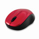 Image of a Verbatim Silent Wireless BlueLED Red Mouse 99780 angled view