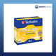 Verbatim DVD+RW 5 Pack in jewel cases 95043 angled front view in packaging