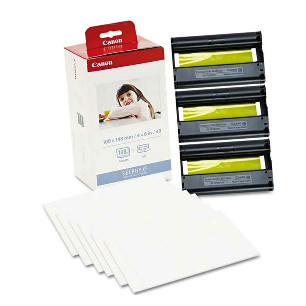 Canon Selphy Postcard Paper & Ink Set 108 sheets KP-108IN