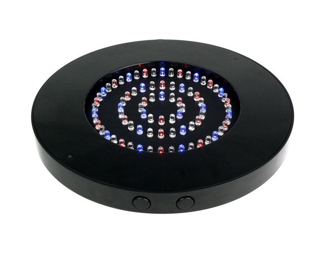 Multi Color LED Light Base for Centerpieces, Battery Operated,10 inch diameter, Black Party