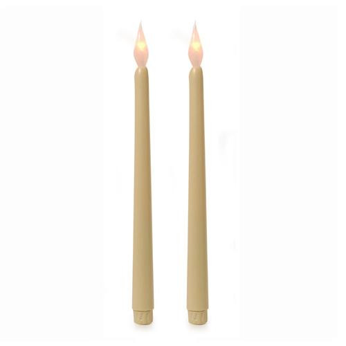 11 Inch LED Taper Candles Ivory Pack of 2 Party Brights
