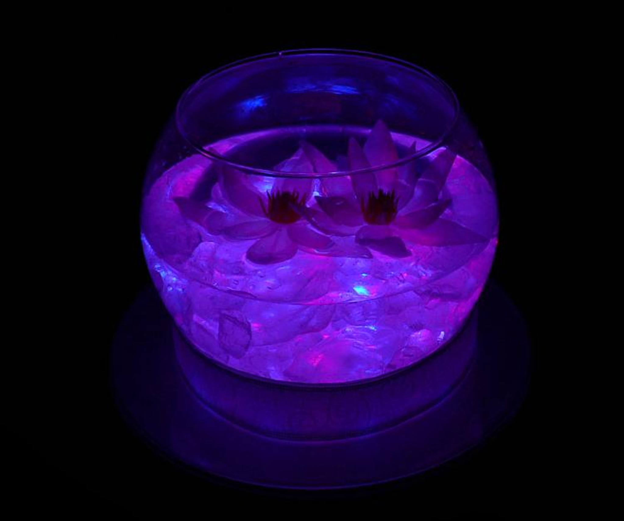 Multi Color LED Light Base for Centerpieces, Battery Operated,10 inch diameter Party Brights