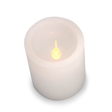 White Wax Pillar Candle 6 inch Multi Color Party Brights