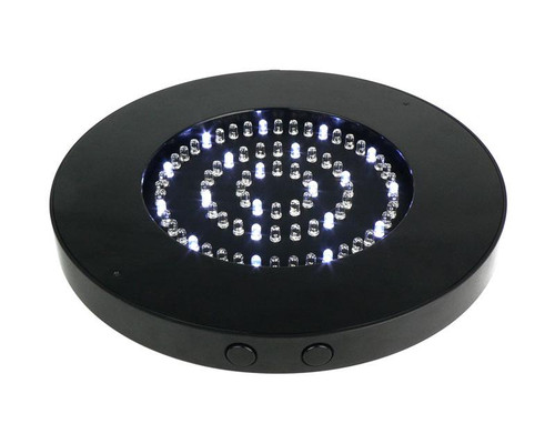 Multi Color LED Light Base for Centerpieces, Battery Operated,10 inch diameter, Black