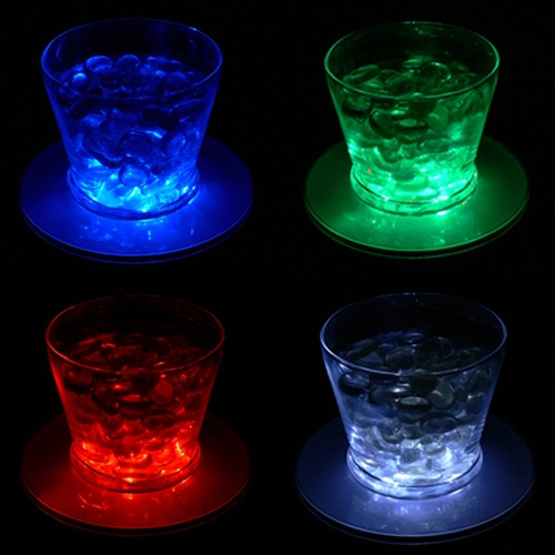 Multi Color LED Light Base for Centerpieces, Battery Operated,10 inch diameter, Black