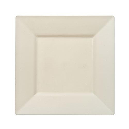 Plastic Squares 8-inch Pearl Plates - 10ct.