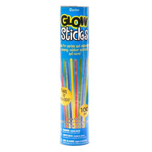 100 GLOW STICKS PARTY TUBE - Variety of Colors