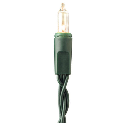 100 Bulb Light Set-Clear Bulb/Green Cord