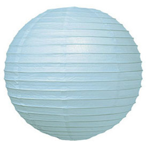 Parallel Ribbed Ice 12-Inch Round Paper Lantern