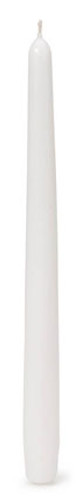 10 Inch Unscented White Wax Taper Candles - 10 Pk