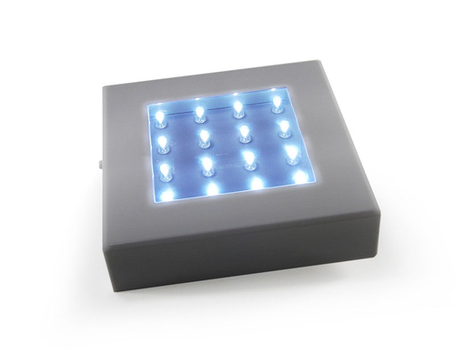 White Light Base - 5 inch Square, 16 White LED Lights 