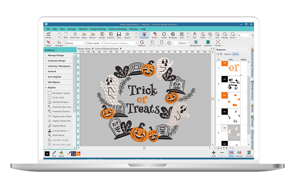 Hatch Embroidery Digitizer