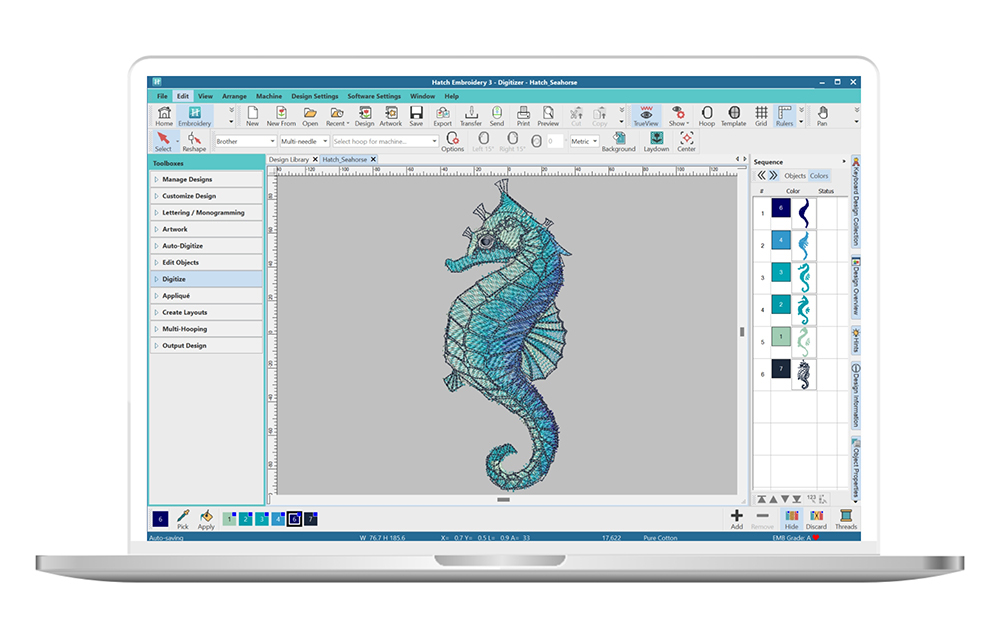 Hatch Embroidery Digitizer