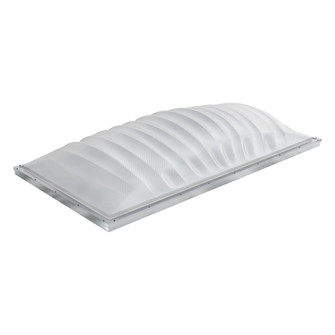Top three-quarter studio photo of the ribbed white Kingspan KAT dome skylight