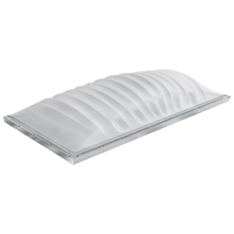 Isometric rendered view of the Kingspan 1100 Series ribbed dome skylight