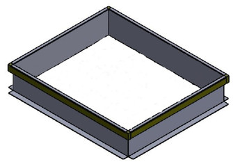 3D rendered illustration of an AES ARC6 non-insulated roof curb on a white background