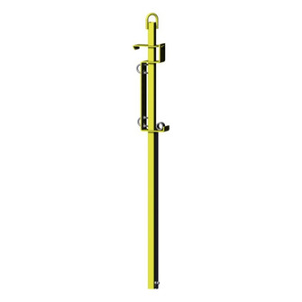 Dur-Red LP-4 telescoping roof hatch safety post shown in yellow against a plain white background