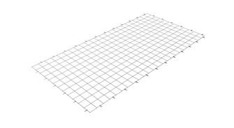 3D rendering of the Sunoptics flat wire mesh safety and security guard panel on a white background
