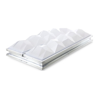 Angled studio photo of the Taylon faceted smoke vent dome showing its diamond-pleated shape
