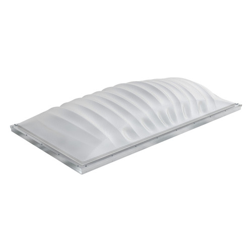 Angled studio photo of the Kingspan KAT dome prismatic skylight on a white background