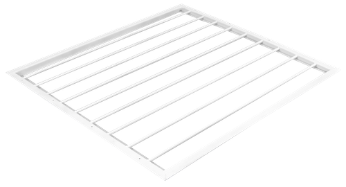 CAD 3D rendered illustration of the Velux flat interior safety screen frame with parallel bars