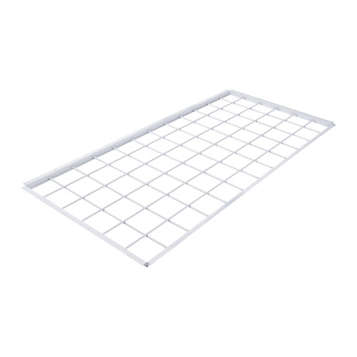 CAD rendering of a rectangular wire mesh interior safety screen frame