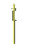 Dur-Red LP-4 telescoping roof hatch safety post shown in yellow against a plain white background