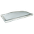 Kingspan dropout smoke vent's curved acrylic dome and aluminum frame shown against a white background