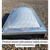 Closer angle of the CSOS smoke vent with exterior safety screen on a gravel roof