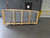 Curbs Plus Z-frame safety screen crated in wood framing, side view showing metal ribs