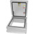 Babcock Davis aluminum roof hatch shown open, studio product photo on white background