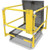 Small rendered icon of a yellow safety railing and self-closing gate around a roof hatch