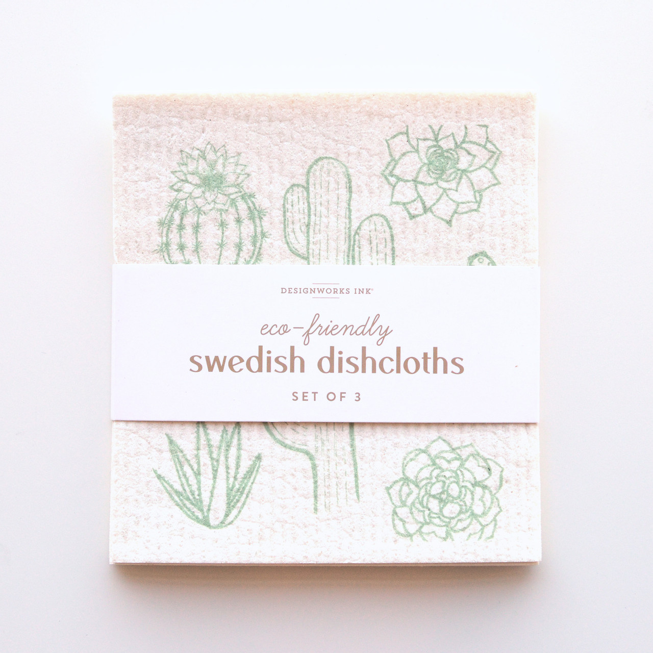 Swedish Dish Cloth Set of 3- Botanical - Antiquaria