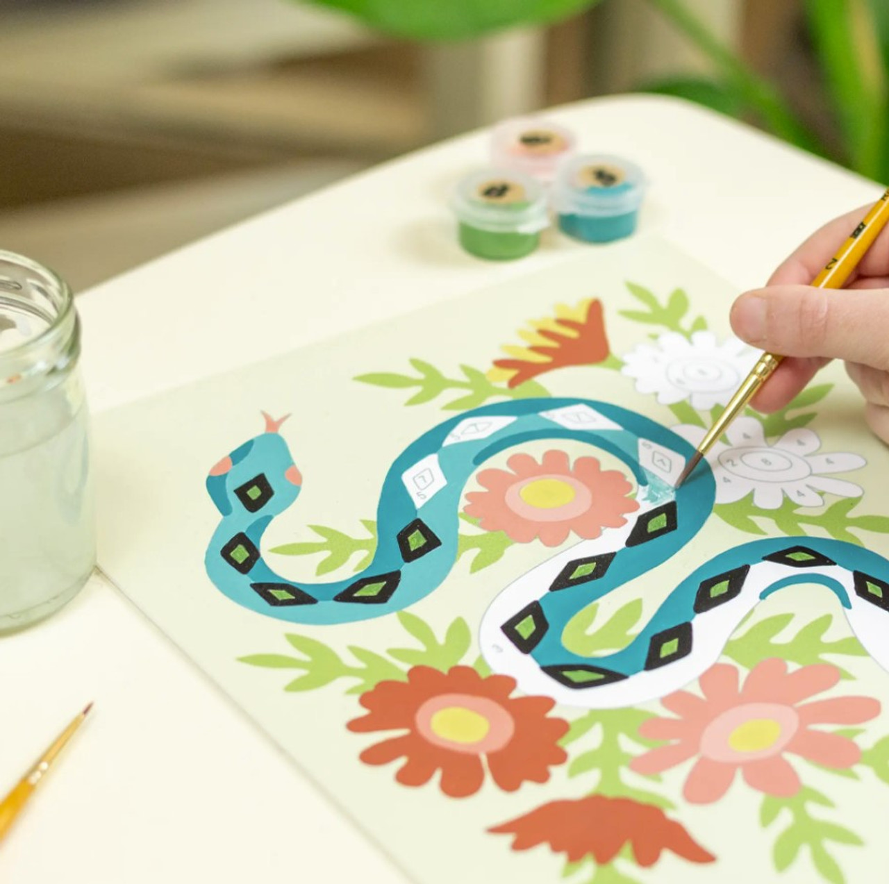 Elle Cree KIDS Splendid Snake Paint-by-Number Kit - Antiquaria