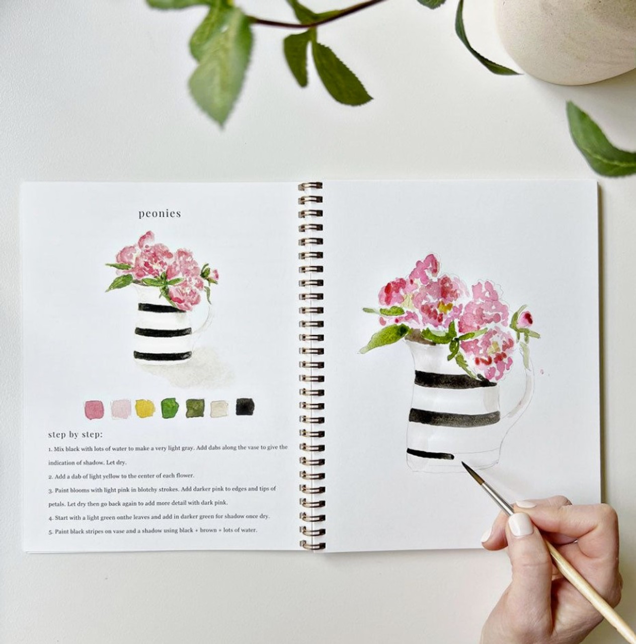 emily lex Watercolor Workbook Bouquets - Antiquaria
