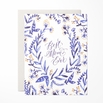 Cobalt & Canary Mothers Day Greeting Card