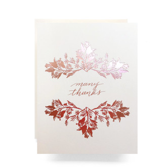 Rosegold Many Thanks Greeting Card