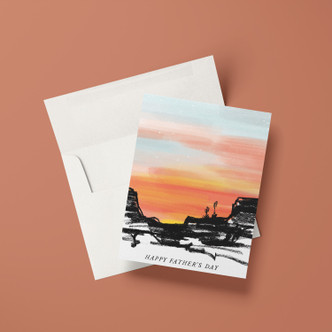 Desert Sunset Father's Day Greeting Card