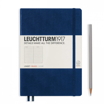 Leuchtturm Hard Cover Notebook- A5- Navy Ruled