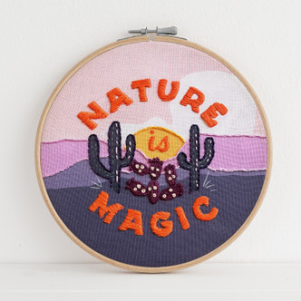 Nature is Magic Embroidery Kit, 6 inch