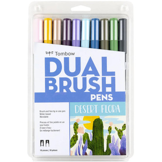 Tombow Dual Brush Pen Art Markers: Desert Flora - 10-Pack