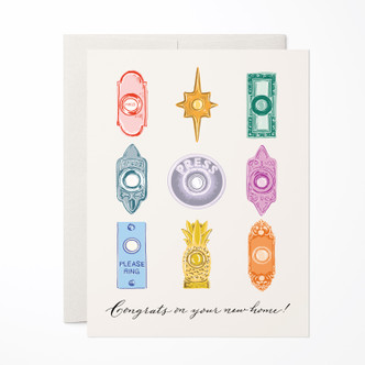 Doorbells Housewarming Illustrated Greeting Card